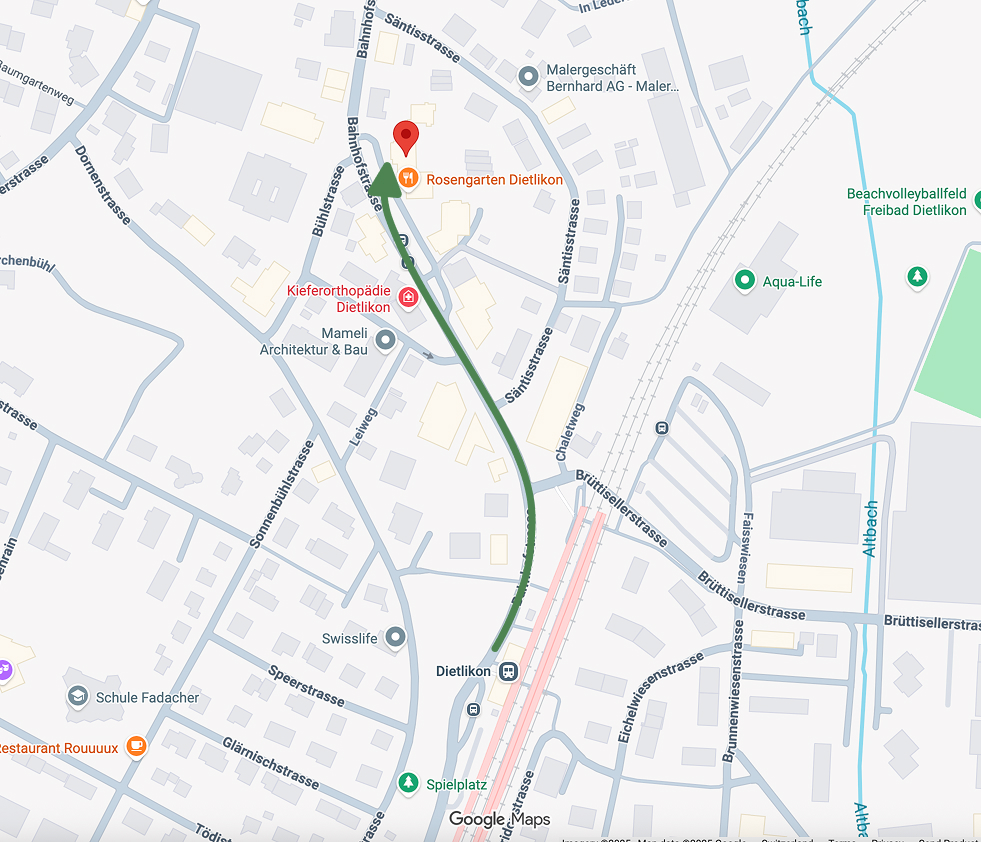 Lageplan Kunsttherapie Stefanie Schläpfer Dietlikon